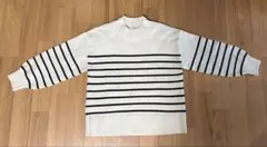 DISCOAT ディスコート　ストライプ 長袖ニットセーター