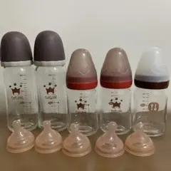 【5本セット】Combi teteo ガラス哺乳瓶