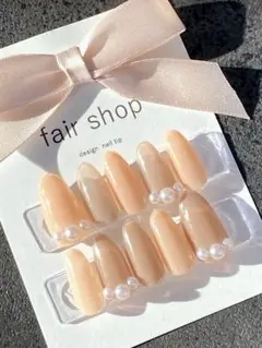 h49 シンプルネイル　パールネイル