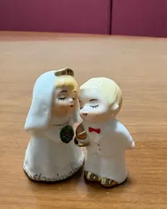 m*e様 新郎新婦 陶器フィギュア 置物