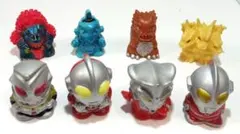 ウルトラマン＆ゴジラ 指人形 8点セット（ベタつきなし・SDフィギュア）