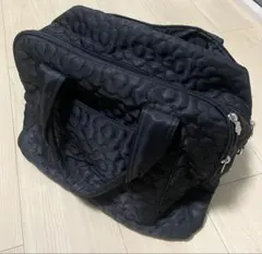 MARY QUANT マリークワント デイジーキルトボストンショルダーバッグ 黒