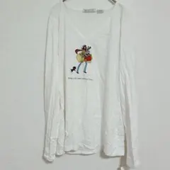 LIZ claiborne 【L】長袖Tシャツ リズクレイボーン ホワイト 白