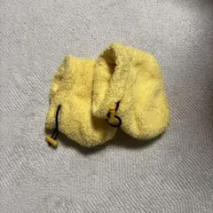 黄 ベビー靴下 ふわふわ 防寒