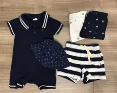 ベビー服まとめ売り マリンスタイル 5点セット 80〜90
