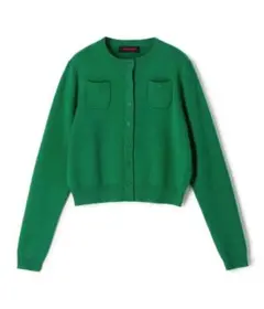 CABaN コットンカシミヤクルーネックカーディガン　グリーン