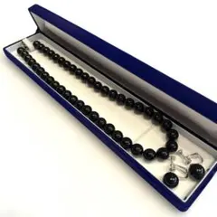 本珊瑚 黒サンゴ ネックレス イヤリング 2点セット（保証書付）