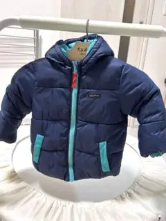 ネイビー ダウンコート フード付き