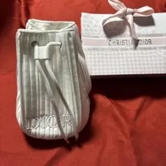 ディオール　ホワイト巾着ポーチ ミニギフトパッケージ付き