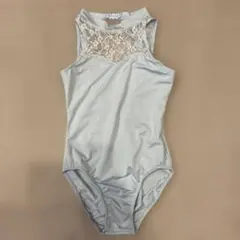 水色　ハイネック　レオタード　130