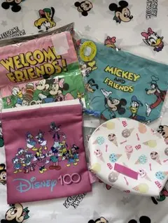 ディズニー巾着3枚セット　おまけつき