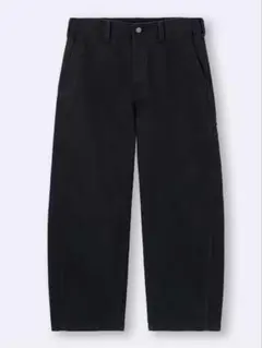 バレルレッグワークパンツ GU ブラック
