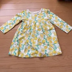 nextbaby レモン柄 長袖ワンピース　1歳〜1歳半　86cm