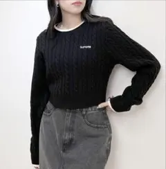 INGNI イング ニット 刺繍 ケーブルニット