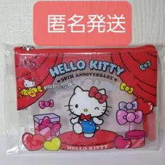 【匿名発送】韓国限定　ハローキティ 50周年 特別展 スリムポーチ　キティちゃん
