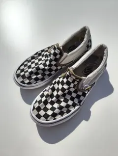 訳あり Vans チェッカーパターンスリッポン 24.5cm