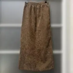 コーデュロイ ロングスカート スリット入り