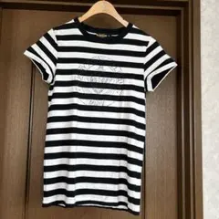 RUGBY 半袖Tシャツ M 白黒ストライプのサムネイル
