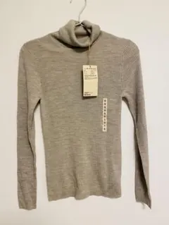 【新品未使用】無印良品　タートルネックセーター　S オートミール