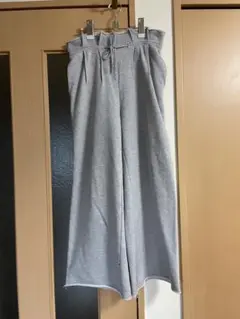 グレー スウェットパンツ ウエスト調整可能