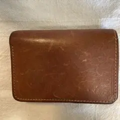 ALZUNI 本革 二つ折り財布 日本製 ブラウン レザー