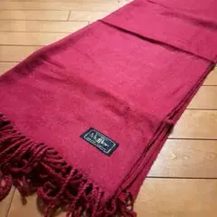 高品質 赤いマフラー Muffler フリンジ付き