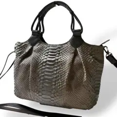 IBIZA パイソン革 2way ハンドバッグ ショルダーバッグ