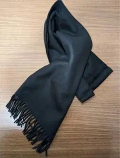 未使用ハイランドツイード黒マフラー イギリス製