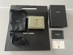 SAINT LAURENT 二つ折り財布 オリーブグリーン