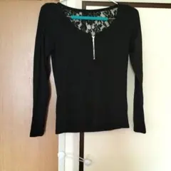 未使用品　カットソー　バックレース　Lサイズ