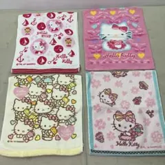 SANRIO サンリオ　ハローキティ フェイスタオル　4枚セット　F12
