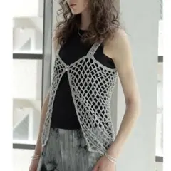 【Re:EDIT】未使用　前後2WAYかぎ針編みニットビスチェ