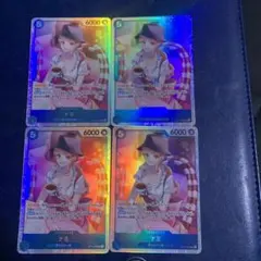 ナミ SR OP11-054 4枚セット　② 赤青ビビ デッキパーツ