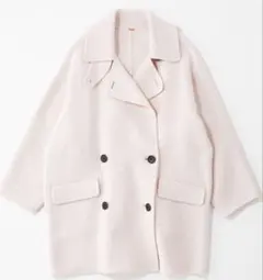 【値下げ】ミラオーウェン　衿ストラップハーフ丈リバーPコート 新品未使用タグ付 ミラオーウェン 衿ストラップハーフ丈リバーPコート