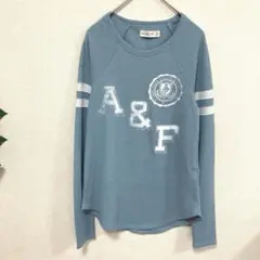 Abercrombie & Fitch 長袖Tシャツ ワッフルライトブルー XS