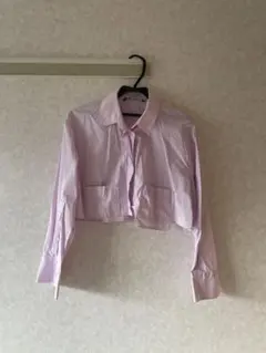 ZARAグロップド丈シャツピンク