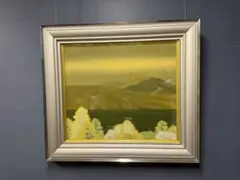 関口雄揮 湖と山影 日本画 10号 金落款 師 東山魁夷 真作 絵画 額装 関口雄揮 湖と山影 日本画 10号 金落款 師 東山魁夷 真作 絵画 額装