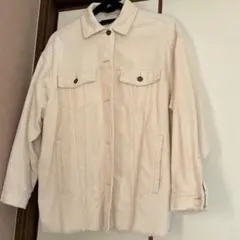 ZARA アイボリー コーデュロイジャケット M