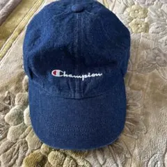 Champion ネイビーキャップ デニム風ブロスタ帽子