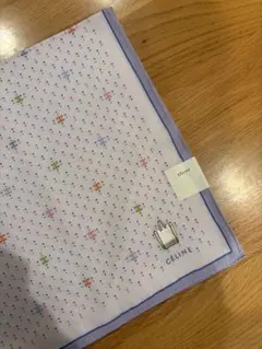 CÉLINE ドット柄 ハンカチ