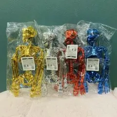 コンプリート ガイコツ フィギュア メタリック ボールチェーン付き 4種
