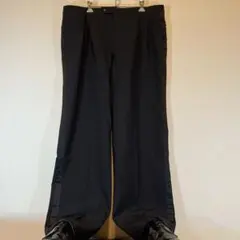 た*ん様 70s ビンテージ USA製 黒 ブラック ワイド スラックス W38