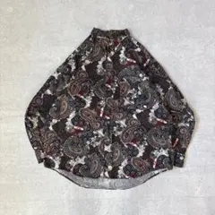 総柄シャツ ペイズリー シャツ 幾何学模様 90s vintage ゆるだぼ