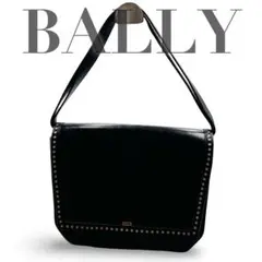 BALLY バリー ショルダーバッグ レザー ネイビー 紺 スタッズ 本革のサムネイル