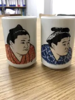 若乃花、貴乃花 湯呑み