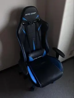 美品GTRACING ゲーミングチェア ブラック/ブルー