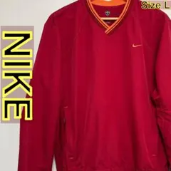 Nike Golf プルオーバーゴルフジャケット L エンジ Vネック