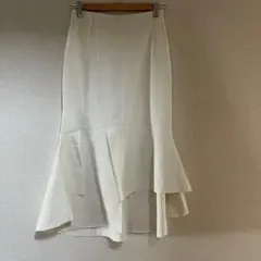 【ALCHEMIST】 マーメイドスカート（S)ホワイト 変形 膝下 春服