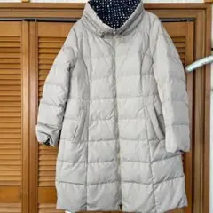グレー フード付き ダウンジャケット