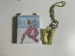 【Ｖ】ラブブ PIN FOR LOVE イニシャル アルファベット キーリング